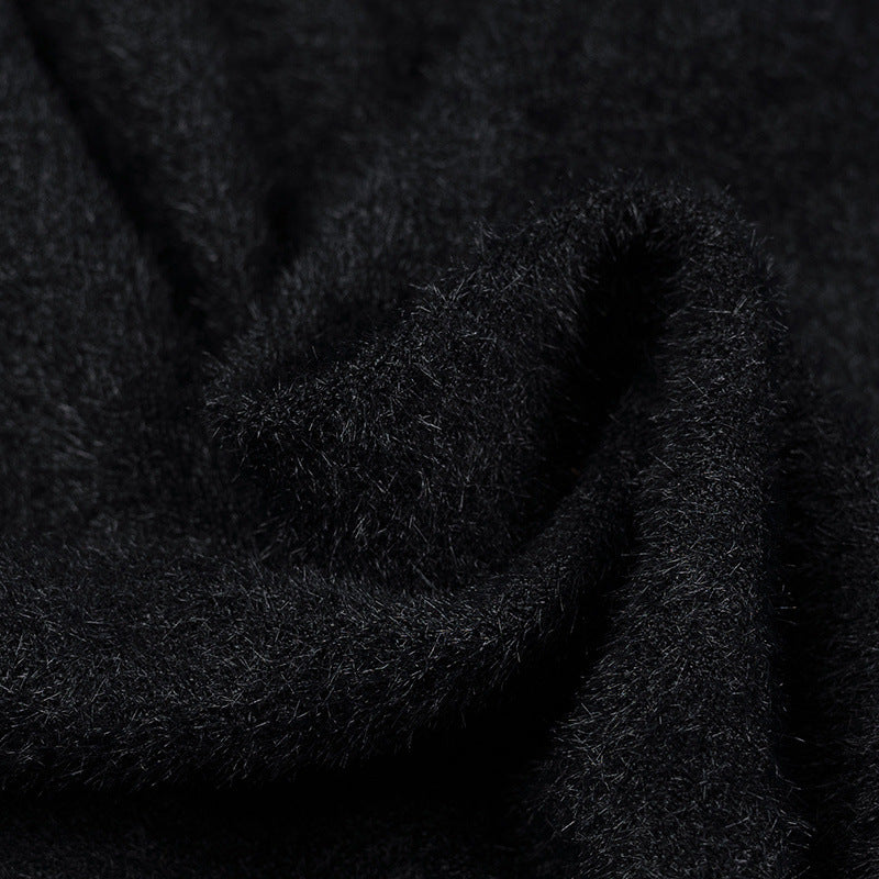 Damen Flauschige Cropped-Strickjacke mit Rundhals und Zierknopfleiste Echo Archiv