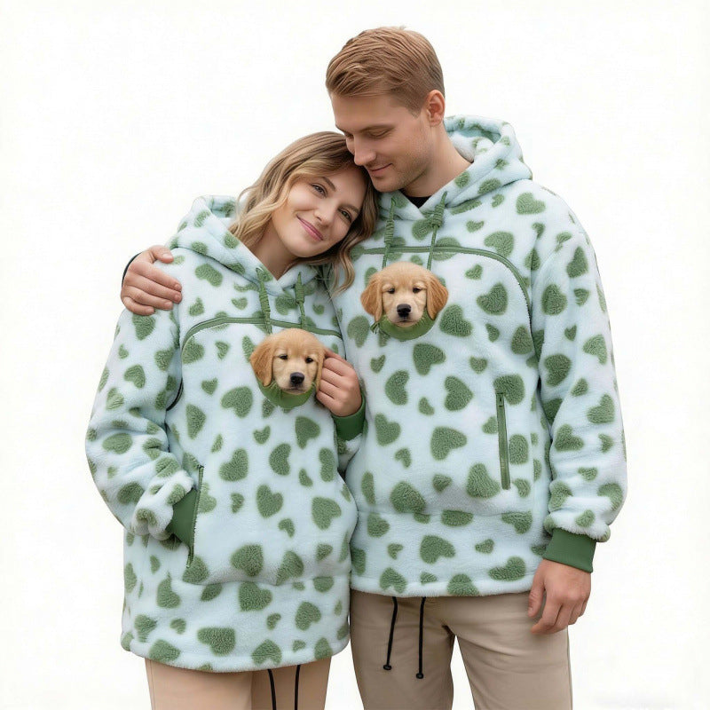 Damen Kapuzenpullover mit integrierter Katzenhöhle und extra weichem Fleece Echo Archiv