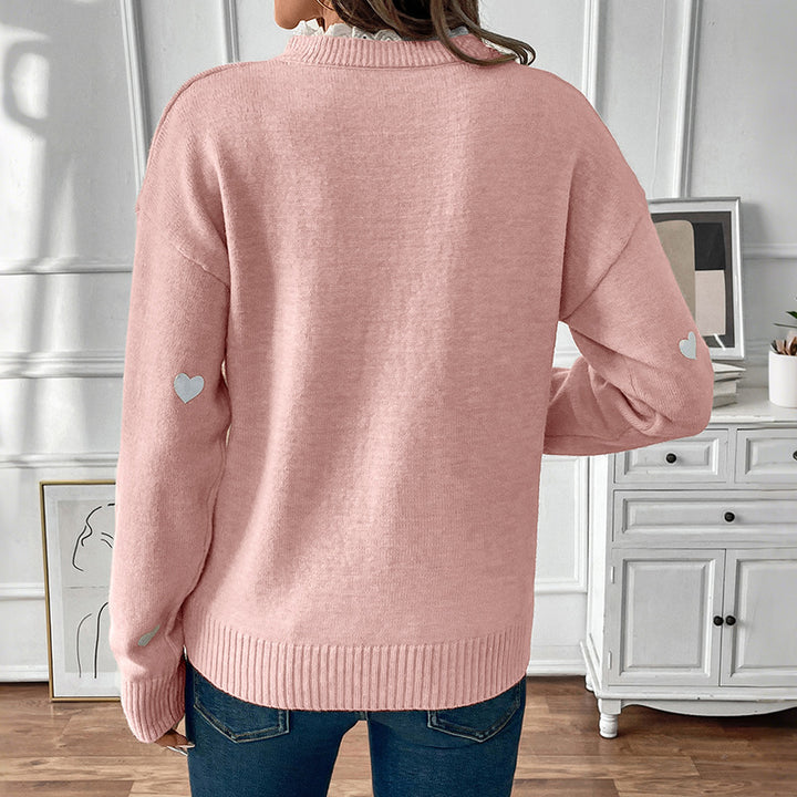 Damen Verspielter Strickpullover mit Herzmuster Echo Archiv
