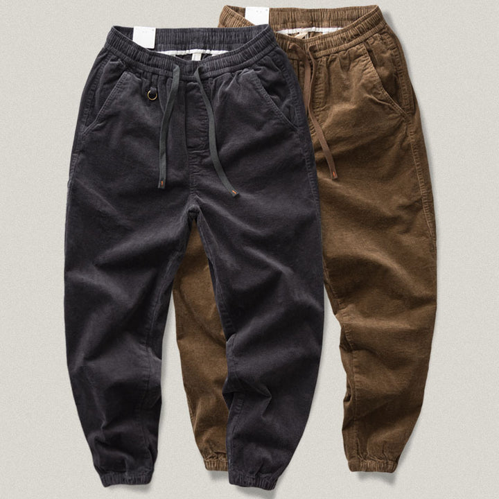 Herren Chino-Joggerhose aus Baumwollmix mit elastischem Bund, Tunnelzug und elastischen Knöchelbündchen Echoarchiv