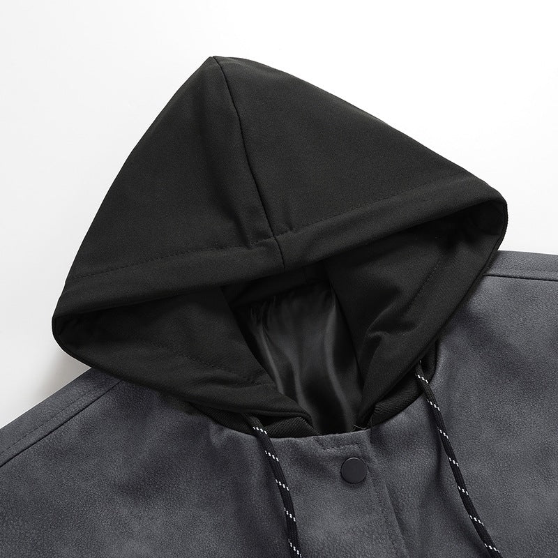 Herren modische Übergangsjacke mit abnehmbarer Kapuze und sportlichen Akzenten Echoarchiv