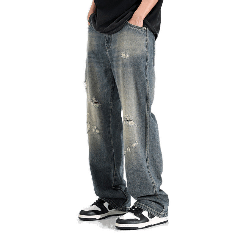 Herren Relaxed Fit Jeans mit distressed Details Echo Archive