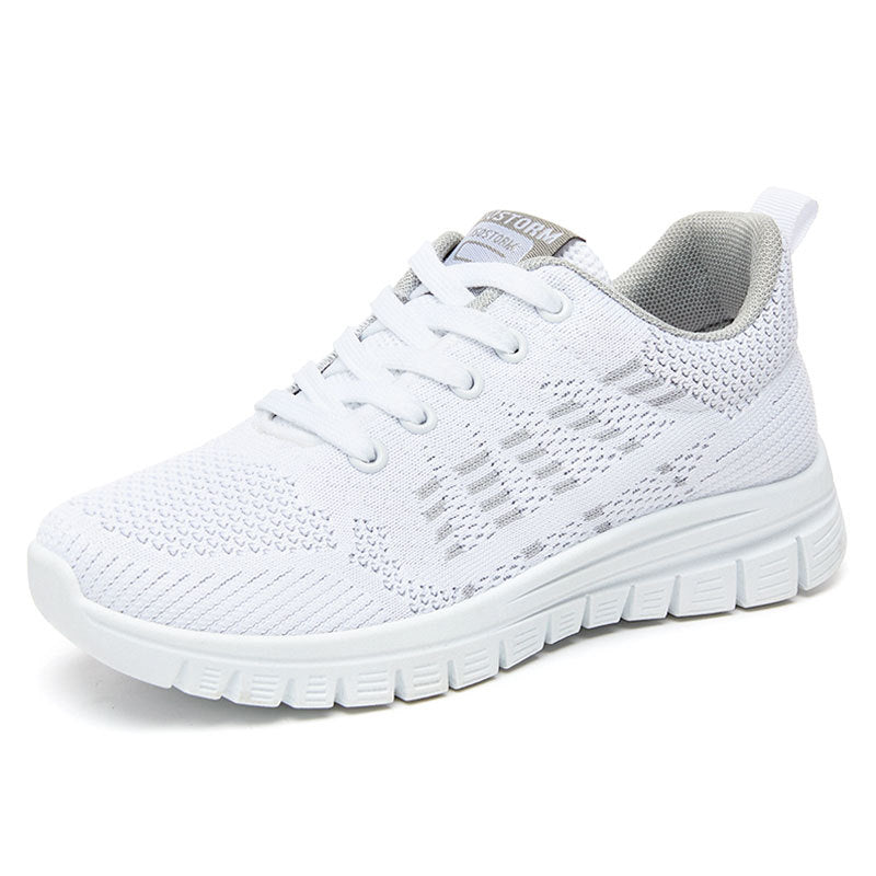 Damen nan flexible Strick-Fit-Sneaker mit elastischem Sockenschuh, dämpfender Waben-EVA-Zwischensohle und Zuglasche Echo Archiv