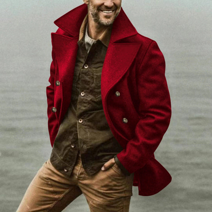 Herren Wollmantel mit Elegantem Schnitt & PEchoarchivcoat-Design | Echoarchiv