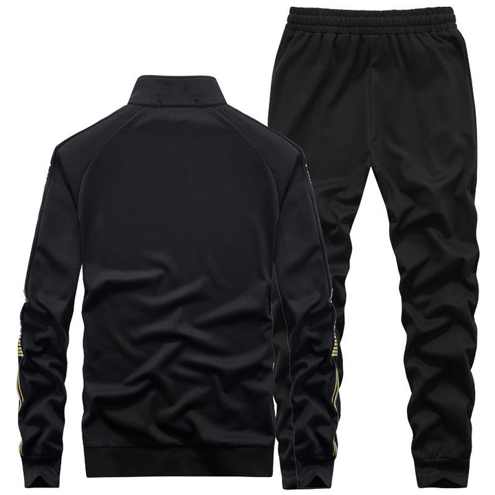 Herren Trainingsanzug‑Set mit Stehkragen und Slim‑Fit Jogginghose Echoarchiv
