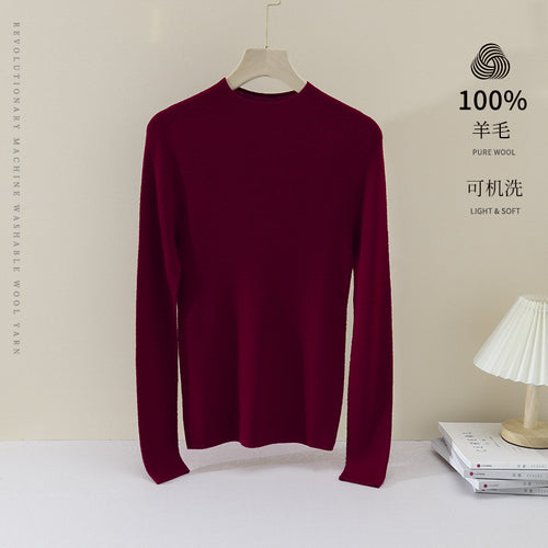 Damen Schlanker Feinstrick-Rundhalspullover mit Raglan-Schultereinsatz Echo Archiv