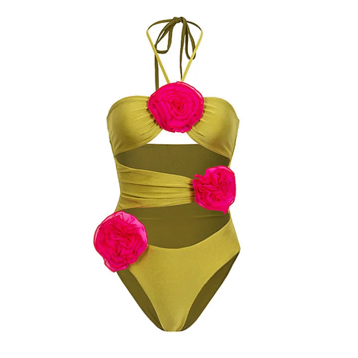 Damen Bikiniset mit floralem Rüschendesign Echo Archiv