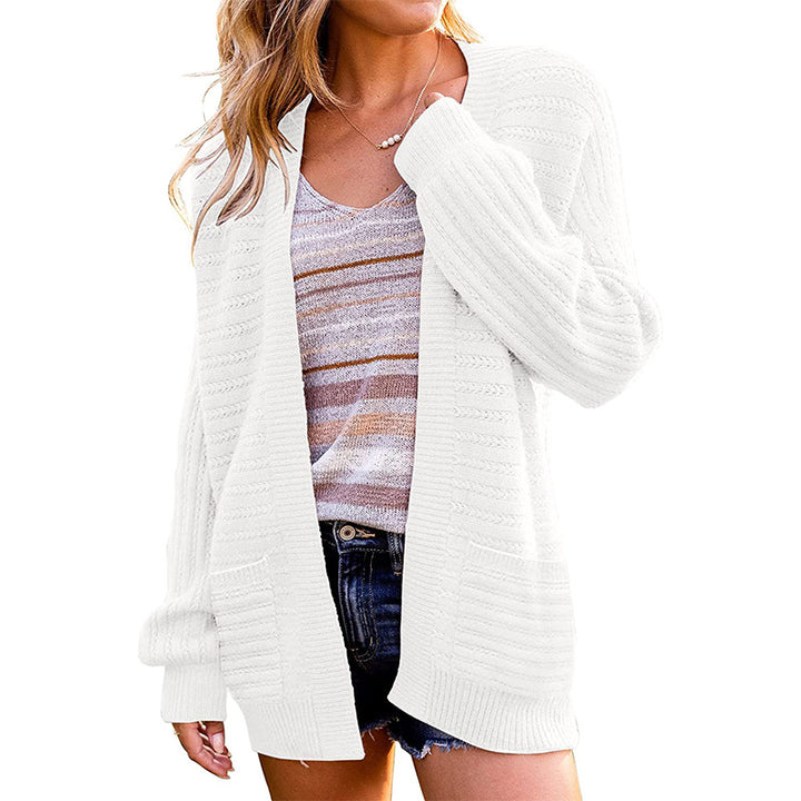 Damen Oversize Strickcardigan mit aufgesetzten Taschen und Rippstruktur Echo Archiv