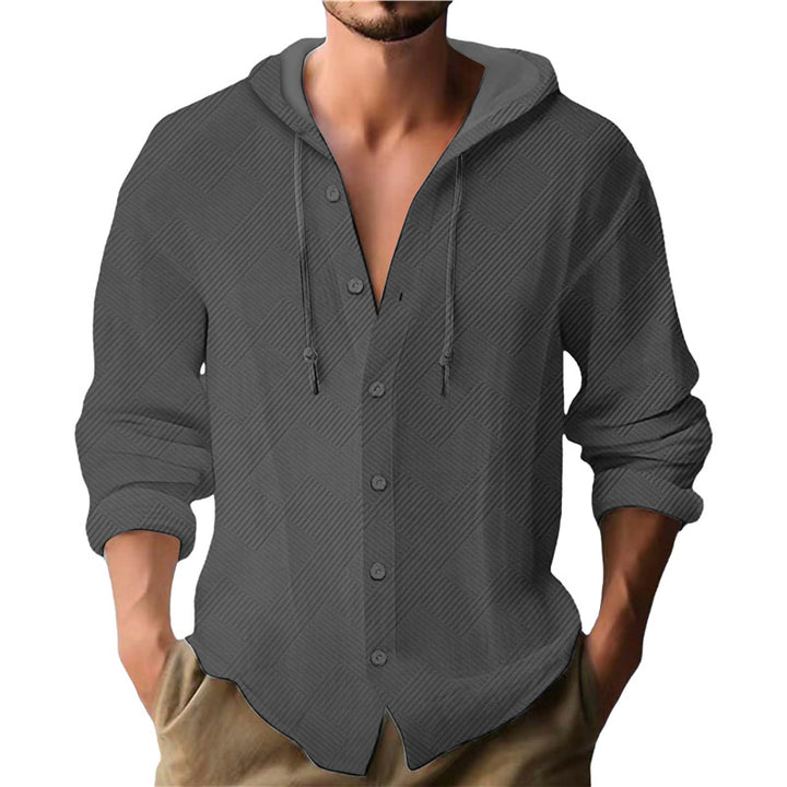 Herren Kapuzenbluse mit strukturiertem Design Echoarchiv