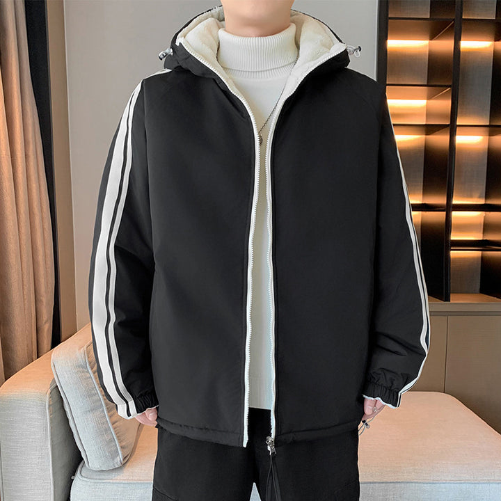 Herren isolierte Outdoor-Jacke mit abnehmbarer Kapuze und weicher Innenschicht Echoarchiv