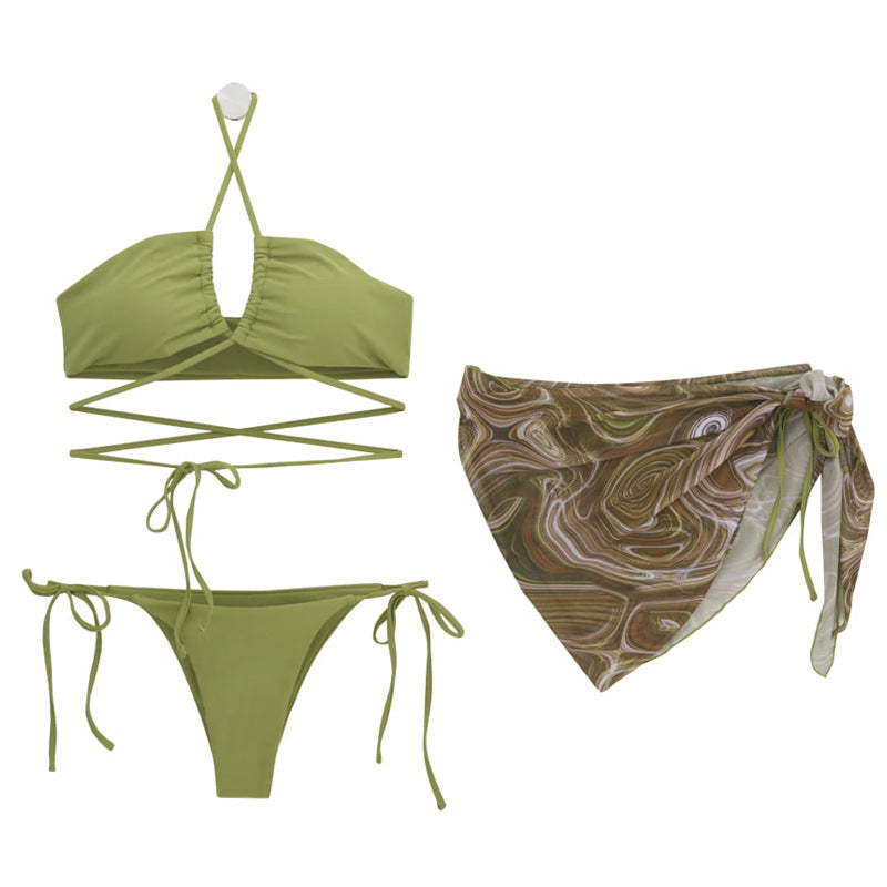 Damen Bikini-Set mit multifunktionalem Wickeltuch und raffiniertem Schnitt Echo Archiv