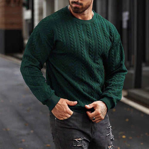 Herren Strickpullover mit strukturiertem Muster Echoarchiv