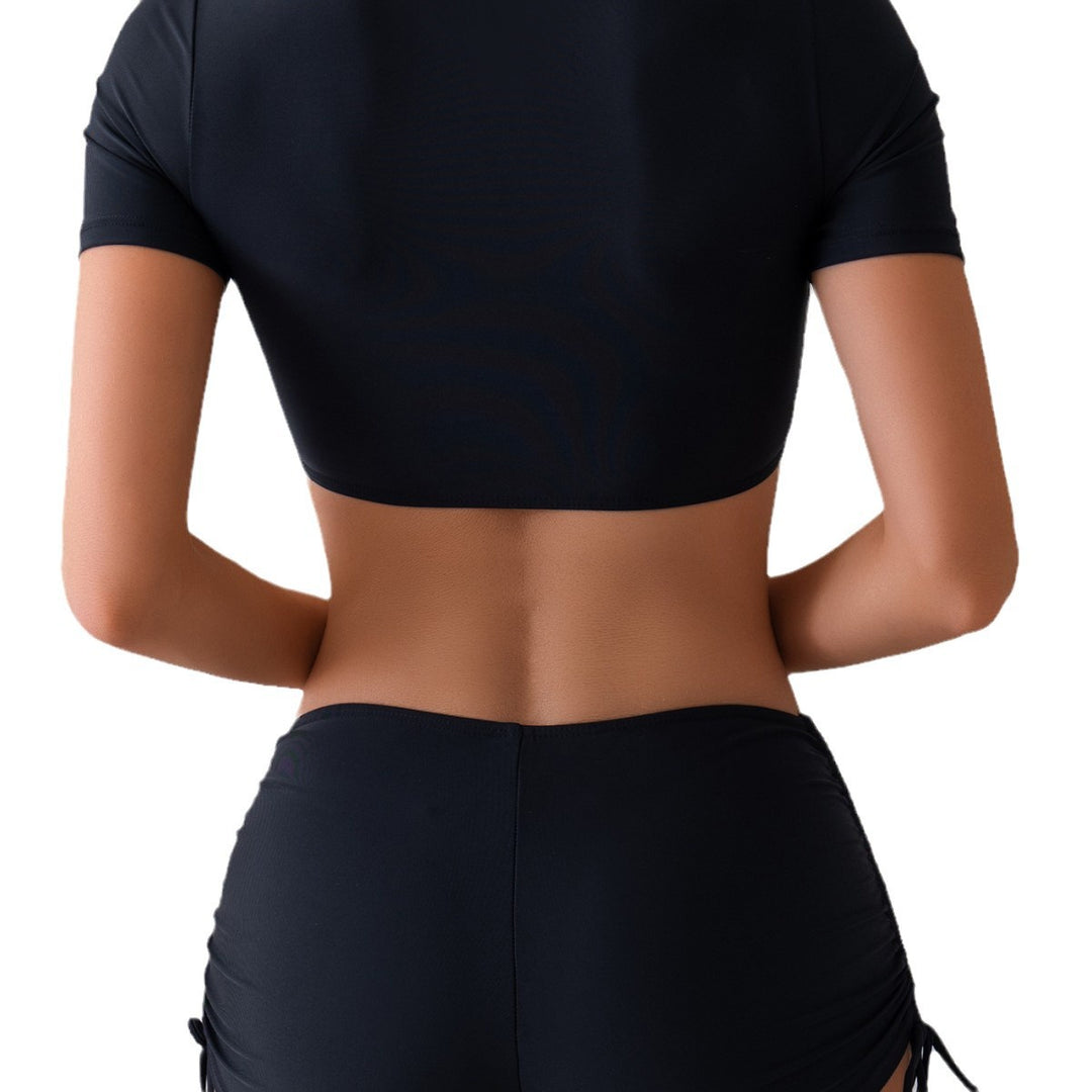 Damen Sportliches Crop-Top mit High-Waist Shorts Echo Archiv