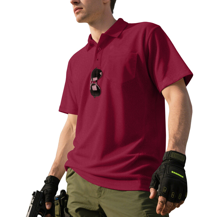 Herren Polo-Shirt mit atmungsaktivem Mesh-Gewebe und praktischer Brusttasche Echoarchiv