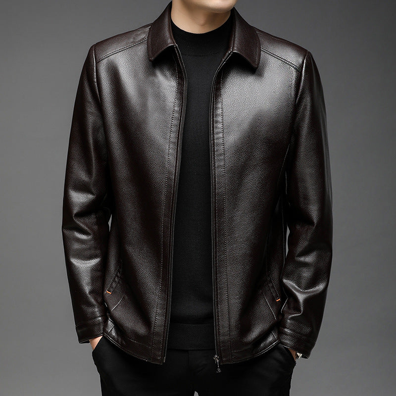 Herren elegante Lederjacke mit modernem Schnitt Echoarchiv