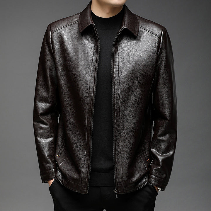 Herren elegante Lederjacke mit modernem Schnitt Echoarchiv