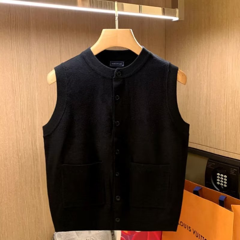 Damen elegante Strickweste mit praktischen Taschen Echoarchiv