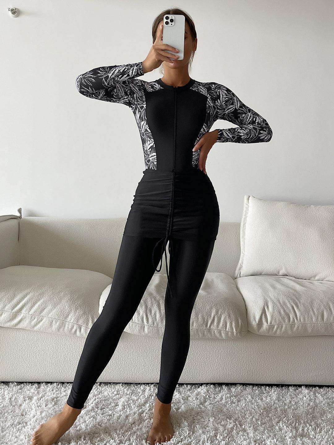 Damen Sportlicher Rashguard mit figurschmeichelndem Design Echo Archiv