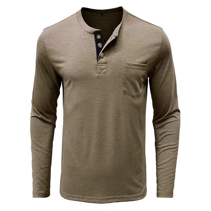 Herren Langarmshirt mit Knopfleiste Echoarchiv