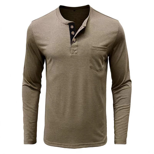 Herren Langarmshirt mit Knopfleiste Echoarchiv