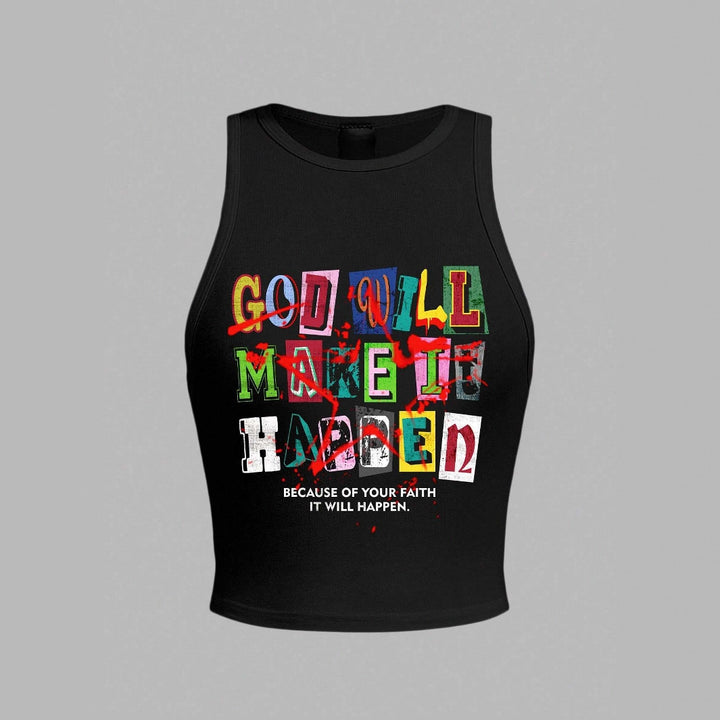 Damen Crop-Top mit kreativem Schriftzug und modernem Grafikdesign Echo Archiv