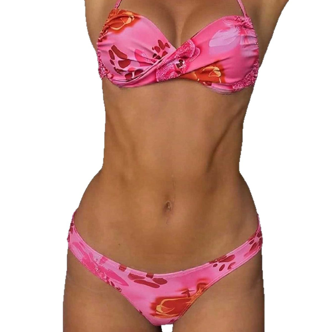 Damen Bandeau-Bikini mit verspieltem Knotendetail Echo Archiv