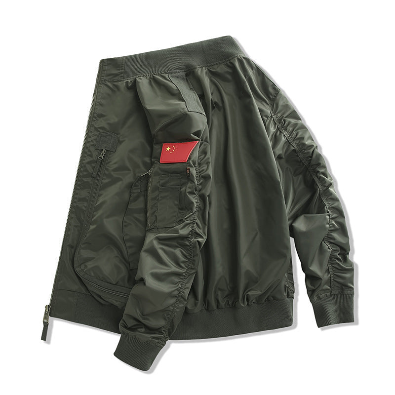 Herren nan isolierte Pilot-Bomberjacke mit Ärmel-Reißverschlusstasche, mehreren Utilityfächern und elastischem Rippenbund Echo Archiv