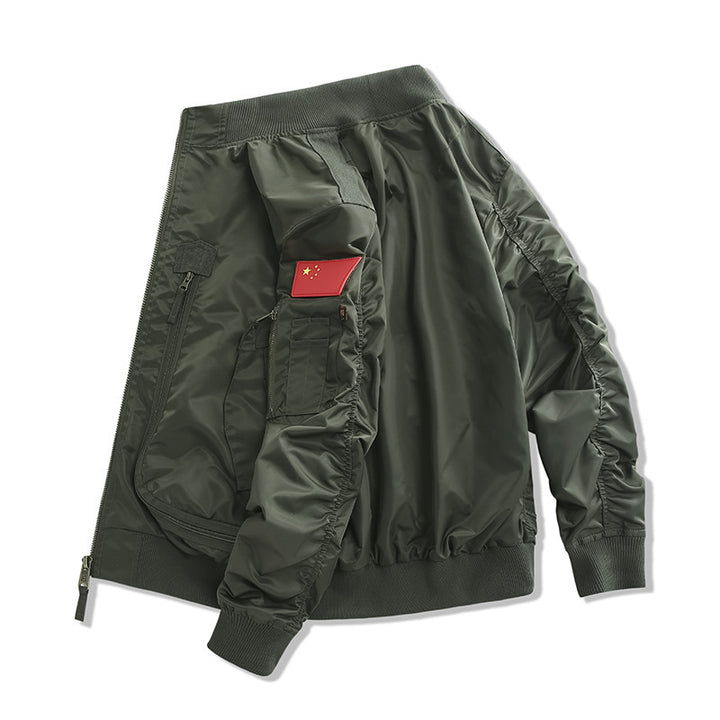 Herren nan isolierte Pilot-Bomberjacke mit Ärmel-Reißverschlusstasche, mehreren Utilityfächern und elastischem Rippenbund Echo Archiv