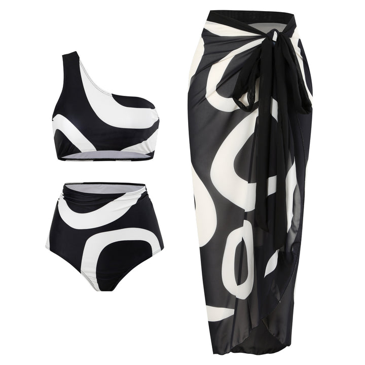 Damen Bikini-Set mit asymmetrischem Oberteil und elegantem Wickelrock Echo Archiv