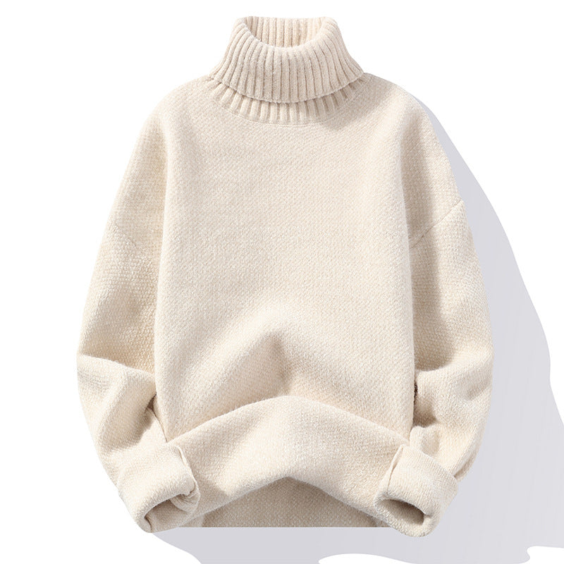 Herren Rollkragenpullover aus Bouclé-Feinstrick mit gerippten Bündchen Echo Archiv
