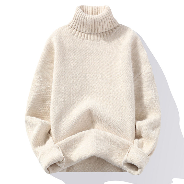 Herren Rollkragenpullover aus Bouclé-Feinstrick mit gerippten Bündchen Echo Archiv