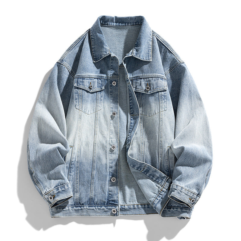 Herren Modische Denimjacke mit lässigem Schnitt und praktischen Taschen Echoarchiv