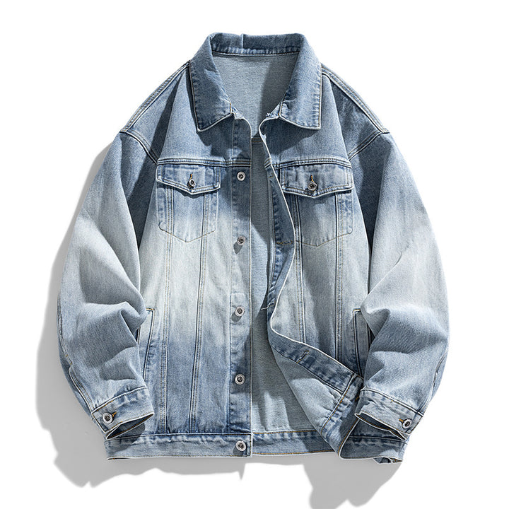 Herren Modische Denimjacke mit lässigem Schnitt und praktischen Taschen Echoarchiv