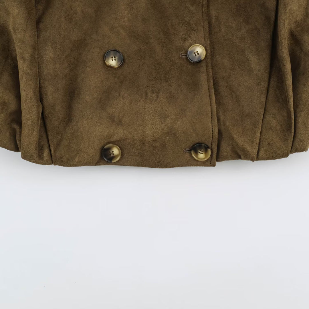 Damen Kurzjacke im Matrosen- und Military-Mix mit hohem Stehkragen, Epauletten und tailliertem Gummizug Echoarchiv