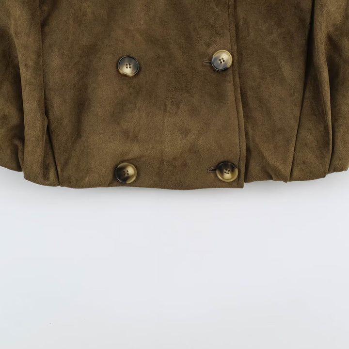 Damen Kurzjacke im Matrosen- und Military-Mix mit hohem Stehkragen, Epauletten und tailliertem Gummizug Echoarchiv