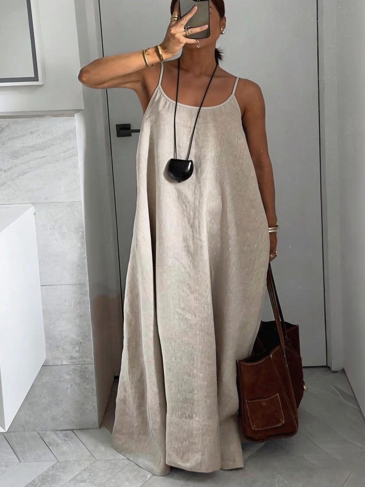 Damen luftiges Leinen-Maxikleid Echo Archiv