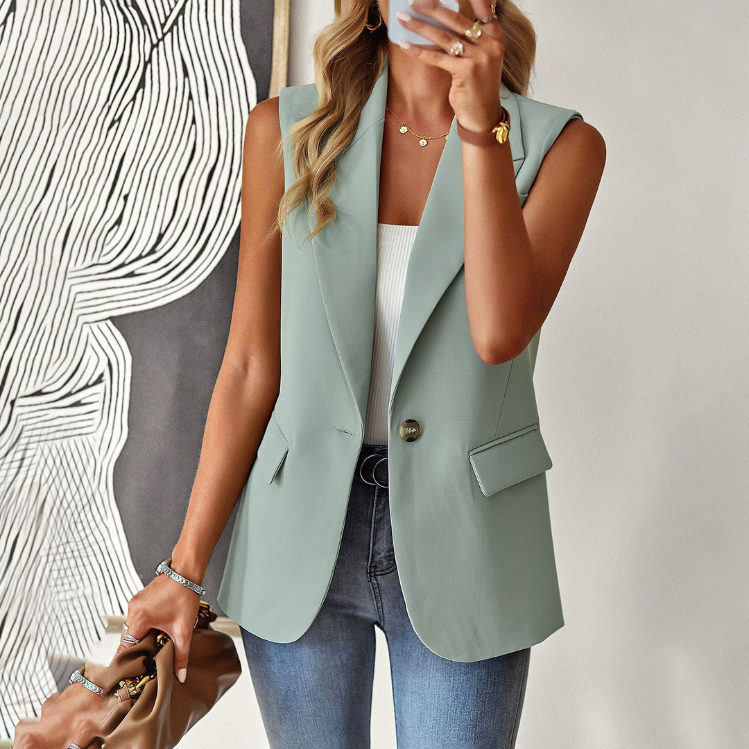 Damen ärmelloses Blazer-Oberteil mit taillierter Silhouette Echo Archiv