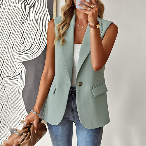 Damen ärmelloses Blazer-Oberteil mit taillierter Silhouette Echo Archiv