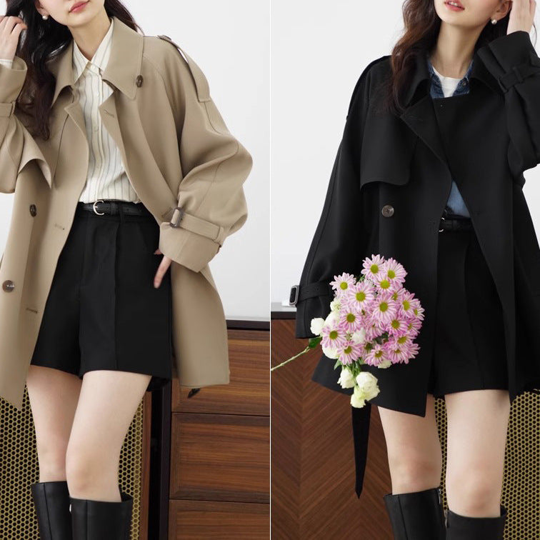 Damen Eleganter Oversized-Trenchcoat Echoarchiv