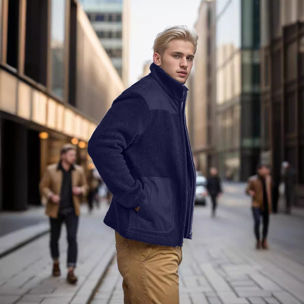 Herren kuschelige Fleecejacke mit raffinierten Taschen Echoarchiv
