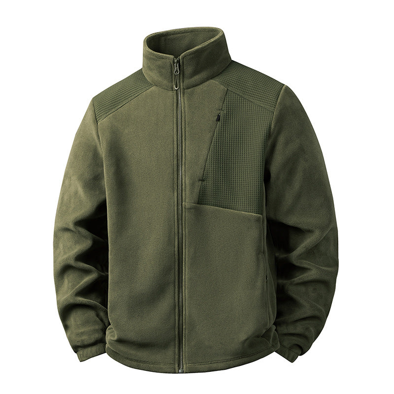 Herren Fleecejacke mit Stehkragen und verstärkten Schulterpaneelen Echo Archiv