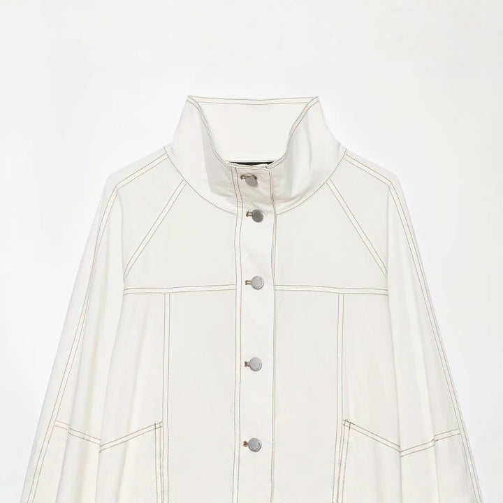 Damen Utility-Übergangsjacke mit Stehkragen und Taillengürtel Echo Archiv