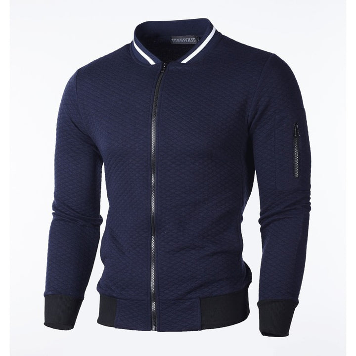 Herren Sportliche Steppjacke mit Reißverschluss und Kontrastdetails Echoarchiv