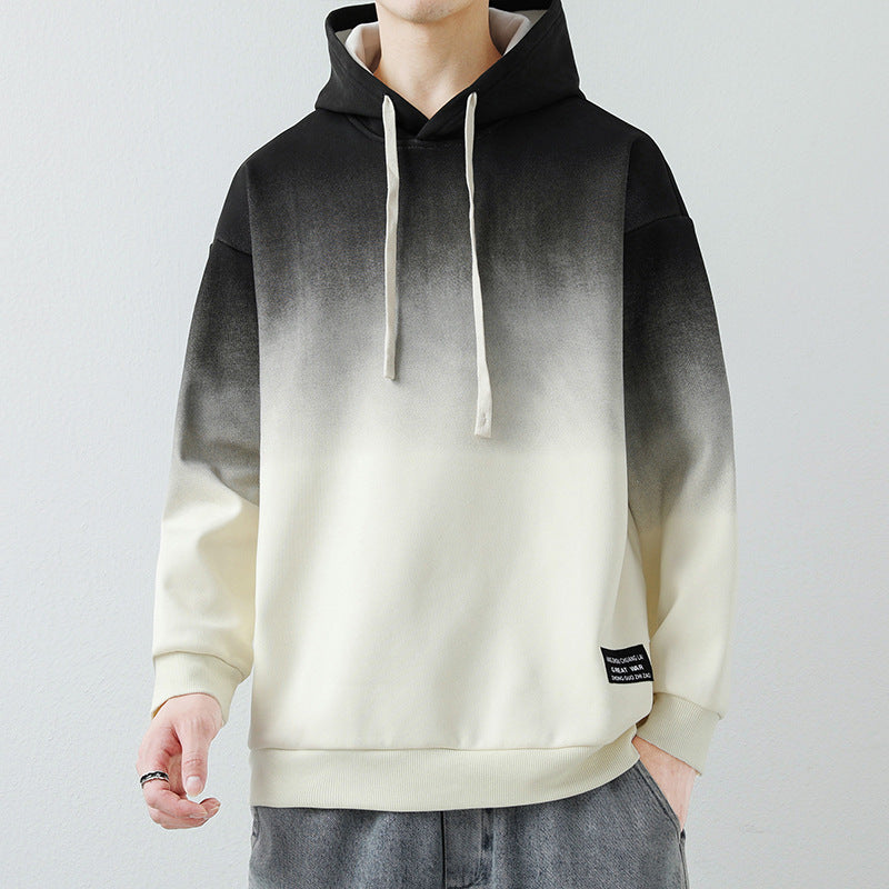 Herren lässiger Kapuzenpullover mit Farbverlauf Echoarchiv