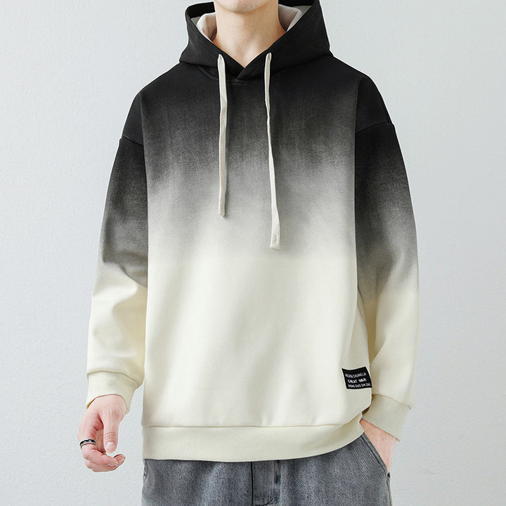 Herren lässiger Kapuzenpullover mit Farbverlauf Echoarchiv