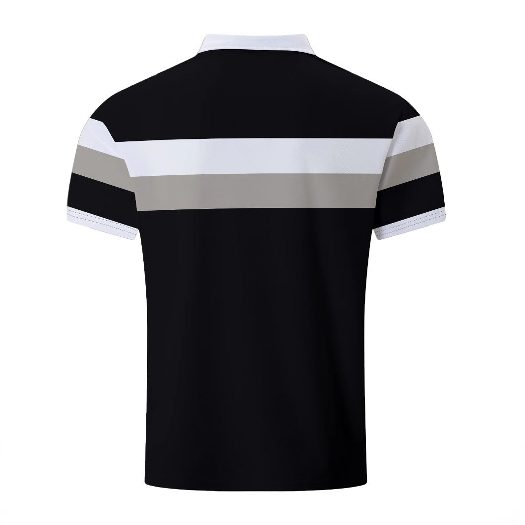 Herren Polohemd mit modischem Farbblockdesign Echoarchiv
