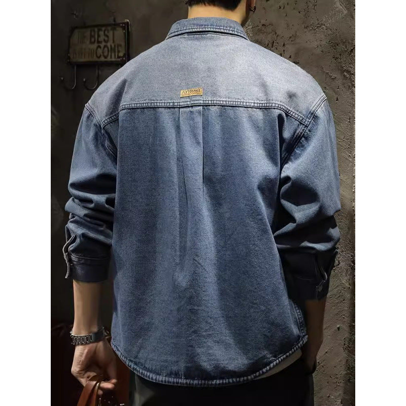 Herren Denim-Hemdjacke mit modernen Details Echo Archiv