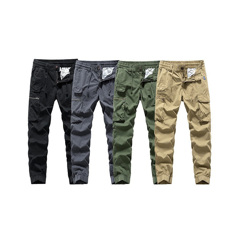Herren Utility-Cargo-Jogger aus robustem Baumwoll-Twill mit elastischem Komfortbund, Multifach‑Taschen und Reißverschluss-Beintasche Echo Archiv