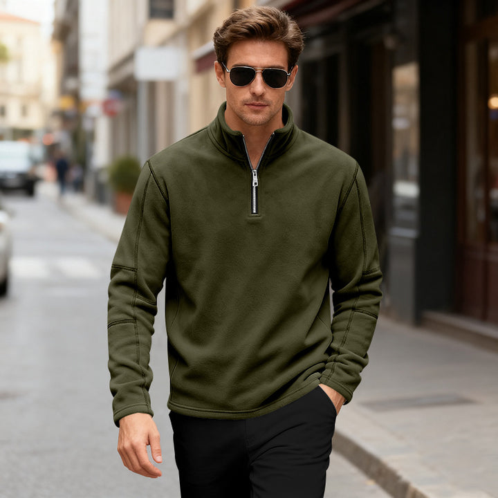 Herren Fleece-Pullover mit kurzer Reißverschlussöffnung Echoarchiv