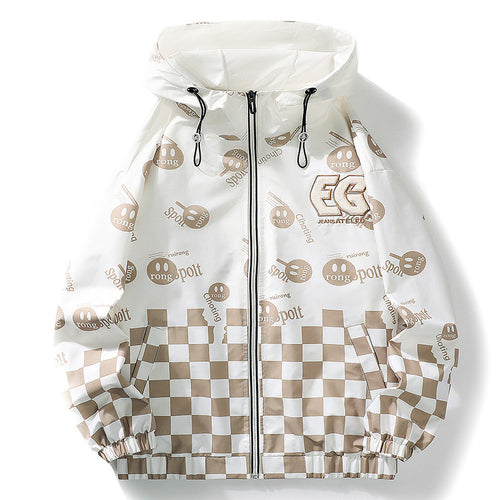 Unisex Stylische Kapuzenjacke mit modernen Grafiken Echo Archiv
